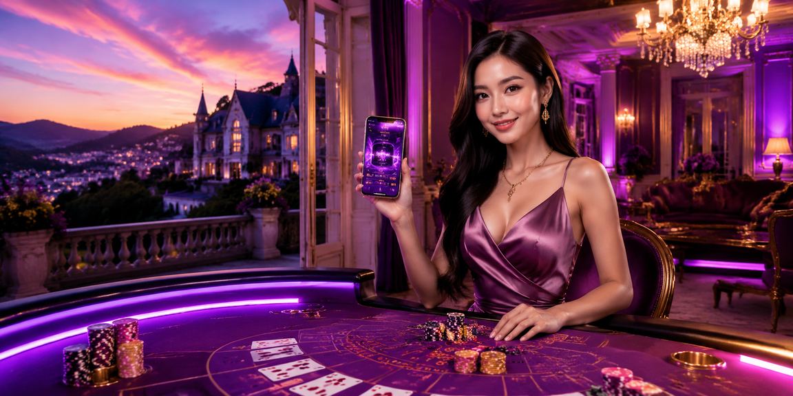 Không khí baccarat trực tuyến về đêm với ánh đèn neon tại Đà Lạt