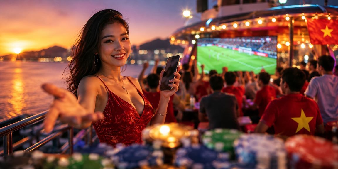 Người dùng Phú Quốc theo dõi kèo bóng đá và phân tích trận đấu tại bãi biển